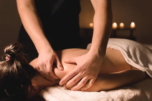 Woman receiving a massage