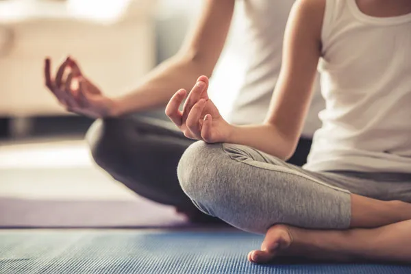 Person doing yoga